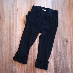 Ruffle Butt’s black leggings, 12-24 mo